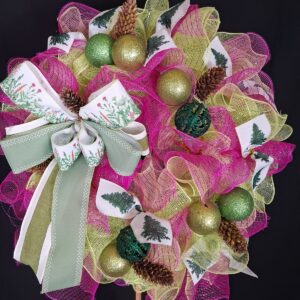 Pink & Gold Christmas Wreath