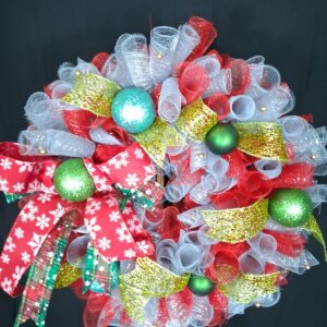 Bright Bauble Christmas Wreath – hand-made artificial wreath by Shamitay